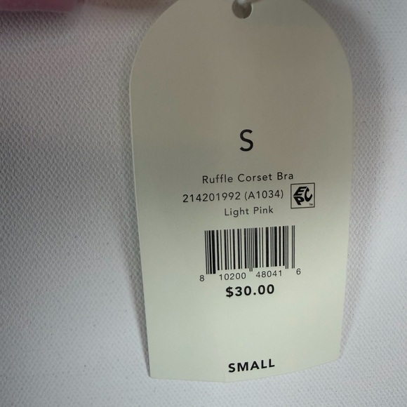 Blogilates Women's Ruffle Corset Sports Bra - Pink S - Picture 9 of 13